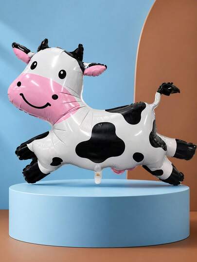MINKOJA MINKOJA 1pc Farm Animal Balloon, Large Cow Animal Foil Balloon For Farm Theme Birthday Party Decorations, BabyShower, Photo Background, Party Supplies