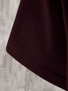 Manfinity Roughcore Men's Casual Printed Round Neck T-Shirt, Summer - Burgundy - View 4