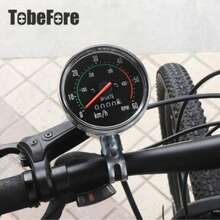 Un odómetro universal negro y un velocímetro de bicicleta, un velocímetro mecánico clásico para bicicletas. - Negro - Ver 6