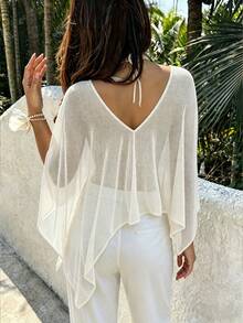 SHEIN Franclia Áo len nữ - Màu be - Xem 2