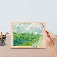 1 Wooden Art Easel - Foldable And Adjustable Desktop Sketch And Painting Stand With Tilting Board,Back To School,School Supplies - Wood Color - View 5