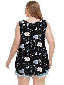 SHEIN LUNE 这款时尚印花休闲背心专为女性设计，适合通勤、度假和日常穿着。它是春夏款式，是送给姐妹和母亲的理想礼物，也是一款休闲时尚的上衣。 - 彩色 - 查看 2