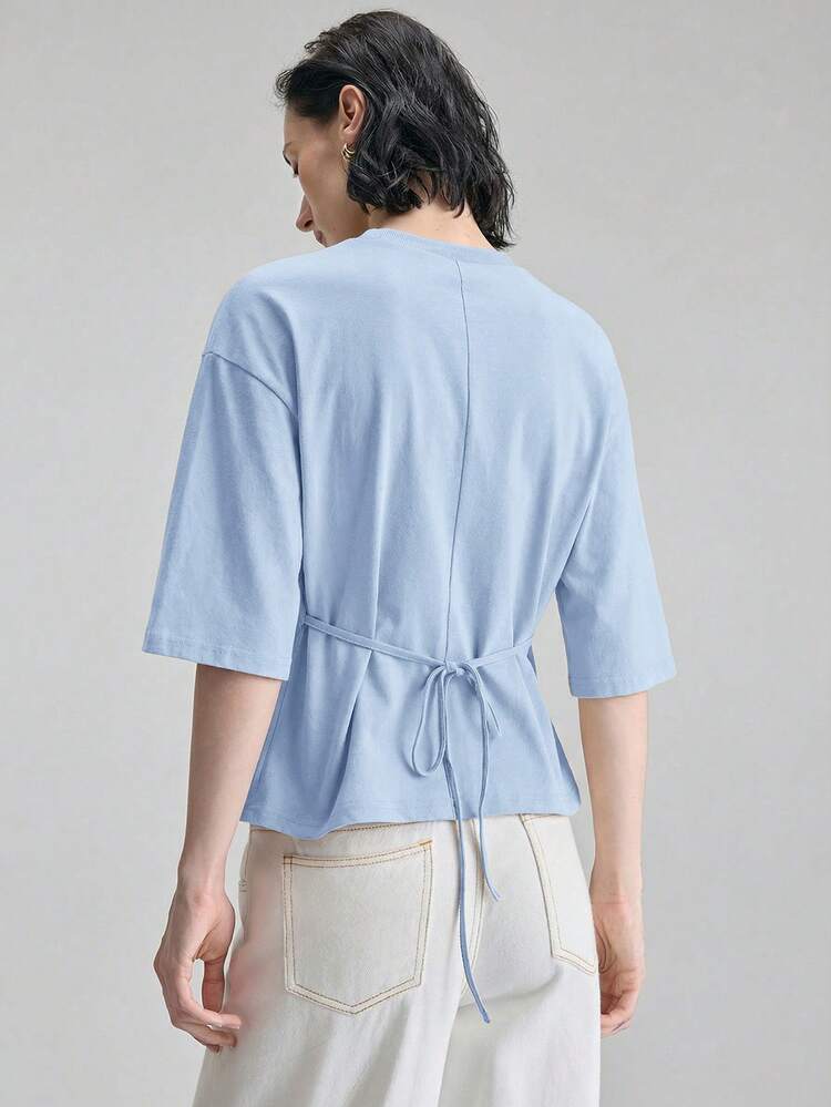 2026 New Spring/Summer Structured Waist T-Shirt Dress, Doll Collar Long Dress, Suitable For Modern Urban Party, Back To School Season, Urban Minimalist Casual Daily Wear, Bohemian Style, Vacation, Festivals, Country Music Concerts, Holiday, Easter, Summer, Beach, Office Wear