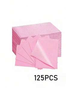 125 pièces Tapis de table jetable pour nail art, Serviettes de table pour nail art, Serviettes en papier 3 épaisseurs pour ongles acryliques, Feuilles de papier pour nail art, Papier imperméable pour embouts d'ongles pour la maison et le salon - Multicolore - Voir 7