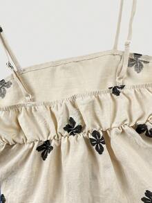 SHEIN Conjunto de camiseta y pantalones para niñas preadolescentes - Albaricoque - Ver 11