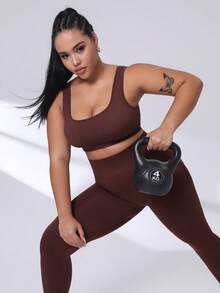 Easithlete 3pcs/Set Plus Size Women Sports Leggings - Multicolor - View 5