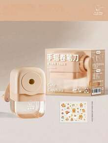 1/5 chiếc gọt bút chì quay tay, không dùng pin, 4 màu để lựa chọn, đầu bút điều chỉnh 5 cấp độ, chất liệu ABS, thích hợp cho học sinh, gia đình và văn phòng, có thể dùng làm quà tặng sinh nhật, quà tặng tựu trường, v.v. - Nhiều màu - Xem 8
