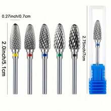 1 Or 5PCS/SET Tungsten Carbide Nail Polishing Bits Set - Professional Nail Drill Bits For Acrylic Gel Removal, Nail Art, Pedicure And Manicure - Unscented, Easy To Clean And Long-Lasting - Multicolor - View 12