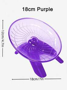 1pc Ultra-Silent Hamster Exercise Wheel - 7 Inch Flying Saucer Running Wheel For Dwarf Hamsters, Gerbils & Mice Noiseless Plastic Spinner With Anti-Slip Surface Easy-Clean Cage Accessories For Night Activity Escape-Proof Open Design Pet Running Disk - Multicolor - View 18