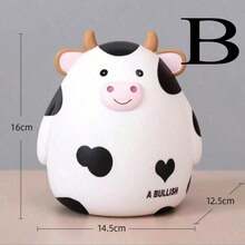 1 Buah Perhiasan Resin Anak Sapi Lucu, Kotak Uang, Ornamen Meja, Hadiah Kreatif, Hadiah Dekorasi Rumah, Celengan - MultiWarna - View 5