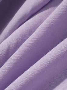 Livesso Set de bata con volantes y vestido largo de pijama, ropa de estar en casa para mujer en primavera y verano - Morado - Ver 6
