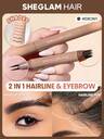 SHEGLAM HAIR 2 IN 1 Volume Boost Multi-Use Hairline Pen-Ebony,Fill In Hairline,Use As Eyeliner,Fill In Eyebrows,Draw On Bottom Lashes,Multi-Use,Waterproof,Sweat-Proof & Oil-Proof,24H Rich Color,Long-Wear Lasting Quick Cover Hair Root Birthday Gift Holiday Pink Vibe Makeup Travel School Festivals Rose Present Girl Charm Hair Care Mother's Day Fancy Fashion Rave Party Beach Eye Brow Pencil