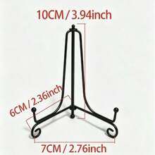 1pc Gold Iron Display Stand, Gold Iron Easel Plate Display Photo Holder Stand, Displays Picture Frames, Cookbooks, Decorative Plates, Tablets And Art - Gold - View 13