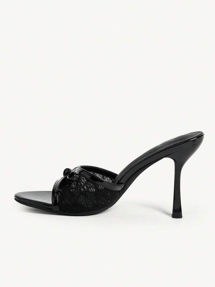 CUCCOO CHICEST Women's Fashion High Heel Sandals, Bow Kitten And PU Global Four Seasons Commuter Elegant Foundation Festival Office Outdoor Daily Versatile