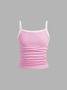 Bộ 2 áo croptop dệt kim đen trắng dáng ôm, nhún bèo, bất đối xứng cho bé gái tuổi teen, mua 1 tặng 1. - Nhiều màu - Xem 8