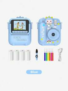 Teckwe Instant Print Camera, Unicorn Silicone Cover Digital Camera, 1080P HD Selfie Camera Toy With Thermal Printer, Educational Camera With Accessories For Girls - Multicolor - View 9