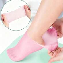 2pcs Silicone Moisturizing Foot Socks For Dry Cracked Feet Foot Care Socks Massage Moisturizing Gel Socks Pedicure Socks Tool,Gift - Multicolor - View 2