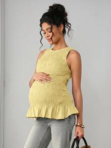 Momance Women's Solid Color Camisole, Elegant Maternity Camisole - Yellow - View 6