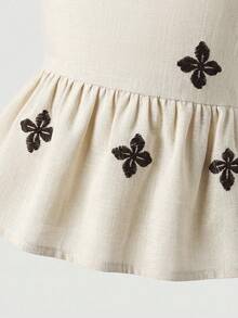 SHEIN Conjunto de camiseta y pantalones para niñas preadolescentes - Albaricoque - Ver 13