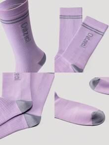 Leisure Sports Women's Medium Tube Compression Socks - Purple - View 5