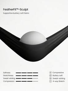 Quần dài 31" FeatherFit™-Sculpt Lift & Flow Flare ôm sát nâng mông với đường may định hình và túi hộp phía sau, thích hợp cho tập luyện cường độ trung bình, chạy bộ, thể dục, tập gym và thể hình. - màu đen - Xem 7
