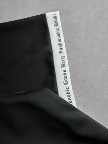Manfinity Roghcode 男士休闲流行款 INS 风黑白拼接洛杉矶字母印花 T 恤套装，男友/老公礼物，周年纪念礼物 - 彩色 - 查看 6
