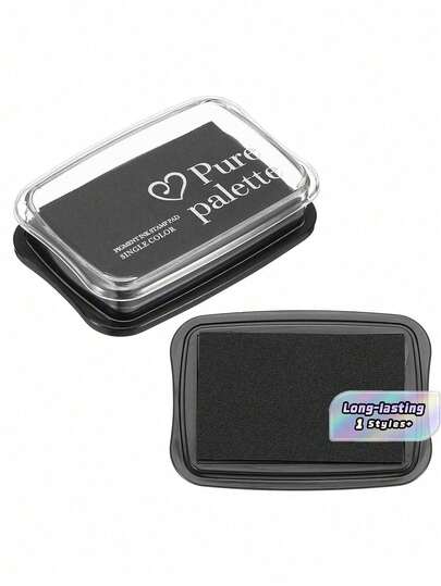 Almohadilla de tinta permanente para tela, almohadilla de tinta para huellas dactilares artesanales, almohadilla de tinta para sellos lavable DIY para artesanía en papel y madera