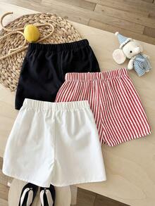 LMoss Kids Quần short in hình gấu kẻ sọc cho bé trai - Nhiều màu - Xem 2