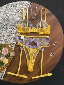 4件套女士性感内衣套装 - 彩色 - 查看 2