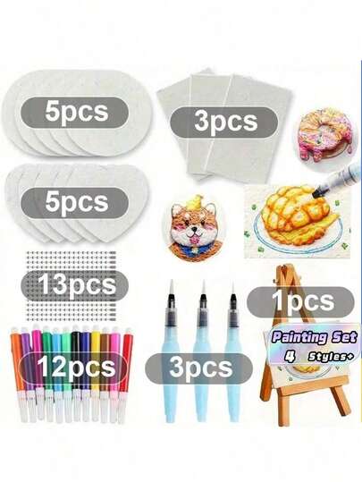 Bộ dụng cụ vẽ tranh bằng mút xốp ma thuật - Bao gồm 3 loại giấy vẽ, mút xốp vẽ 3D với giấy tạo hiệu ứng bọt biển, mút xốp vẽ tranh trên vải ma thuật, bộ dụng cụ vẽ tranh tạo hiệu ứng bọt biển xốp, bút vẽ bong bóng, màu sắc sống động cho các dự án nghệ thuật sáng tạo chuyên nghiệp.