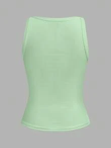 Slaydiva 2026 Primavera/Verano Nueva llegada Básico casual versátil Sólido Blanco Acanalado Cuello en V Espalda de Tirantes Recogido Parte Superior de Mujer. Adecuado para citas, Día de San Valentín, Temporada de bodas, Fiestas, Clubes sexy, Deportes, Yoga, Vacaciones, Playa, Estilo bohemio, Playas de arena, Vuelta al colegio, Salidas diarias, Fiestas, Té de la tarde, Atuendos de brunch, Atuendos de aeropuerto-D - verde menta - Ver 2