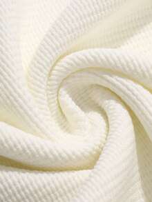 DAZY White Ribbed Fabric Half-Zip Design Short Sleeve T-Shirt For Men Summer - White - View 3