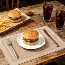 4-Piece/6-Piece Set Of Chinese-Style Pvc Table Mats: Minimalist Design, Heat-Resistant Western-Style Placemats - Multicolor - View 4