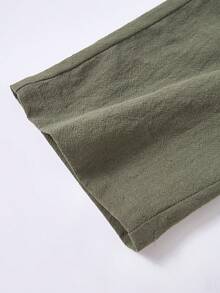 Pantalones sueltos de cintura elástica verde, cómodos y versátiles, para bebé niña en verano - Verde - Ver 4