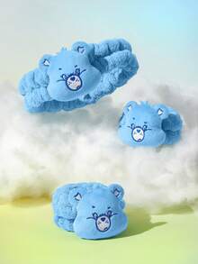 SHEIN X Care Bears 1pc Soft Absorbent Headband, 2pcs Wristband, Comfortable & Convenient For Face Washing And Bathing - Blue - View 4