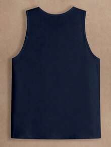 Manfinity RebelGame 3pcs/Pack Men's Casual Solid Color Knit Sleeveless Vest, Suitable For Daily Wear - Multicolor - View 4