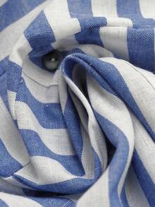 GlowEve CURVE Plus Size Summer Casual Striped Camisole Dress - Blue - View 6