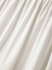 GlowEve CURVE Plus Size Layered Ruffle Hem Detail Skirt Fall - White - View 3