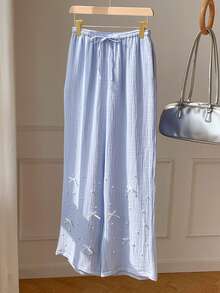 SHEIN Comfortcana Women Pants - Blue - View 4