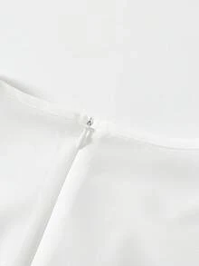 Franclia Quần liền quần nữ công sở thường ngày, khóa kim loại, họa tiết chấm bi, phối màu. - màu đen - Xem 5