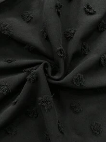 EMERY ROSE Quần dài nữ cỡ lớn chất liệu jacquard, kiểu dáng thường ngày, đa năng. - màu đen - Xem 5