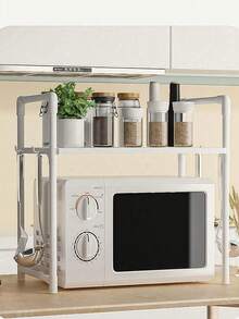 SHEIN 1 pieza Estante de almacenamiento multifuncional para encimera, estante para horno de microondas de cocina reforzado, estante de almacenamiento para el hogar para la cocina, la sala de estar y el dormitorio - Multicolor - Ver 12