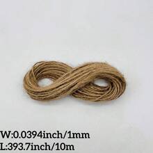 2mm Cuerda de yute natural, cuerda decorativa de yute, manualidades DIY, embalaje de regalos, jardinería, decoración de bodas y fiestas - Marrón - Ver 14