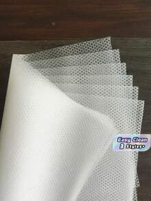 1/4/8pcs 17.7*11.81in Of Washable Refrigerator Pad Inner Lining, Waterproof And Oil-Proof Refrigerator Pad Inner Lining, Shelf Refrigerator Lining, Glass Floor Refrigerator Cover Pad, Cabinet And Drawer - White - View 1