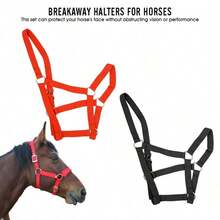1pc Adjustable Horse Halter, 2.5CM Wide PP Webbing Horse Bridle Headstall, Suitable For Various Equestrian Training And Riding Scenarios, Essential For Outdoor Riding - Multicolor - View 7