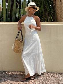 Livesso Váy dài nữ - trắng - Xem 4