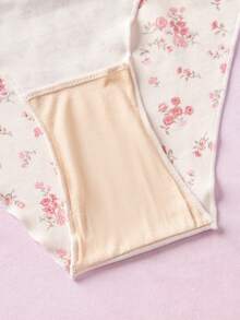 Elorette Women's Elegant Romantic Floral Print Bow Decor Panties - Multicolor - View 9