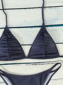 Swim Mod Bộ bikini tách rời tối giản dành cho mùa Xuân/Hè 2026, đồ bơi cao cấp tôn dáng cho nữ. - Nhiều màu - Xem 5