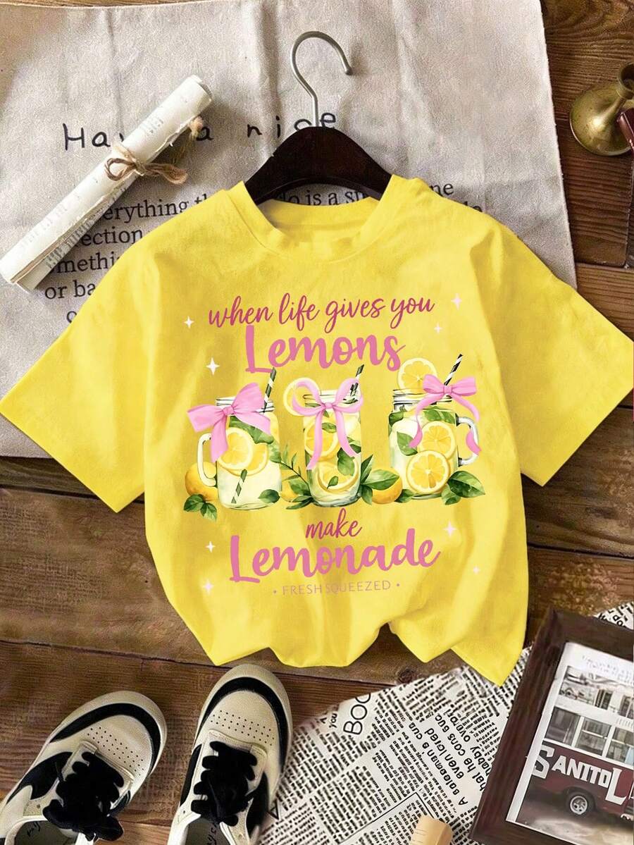 Calvaya 柠檬酒T恤,意大利阿马尔菲海岸柠檬T恤 - 黃色 - 查看 1