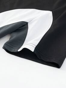 Manfinity Hypemode Set Kaos Lengan Pendek Leher Bulat dan Celana Pendek Pria, untuk Liburan - MultiWarna - View 7